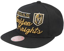 Vegas Golden Knights Retro Lock Up Black Snapback - Mitchell & Ness