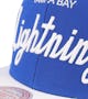 Tampa Bay Lightning Vintage Script Blue/White Snapback - Mitchell & Ness