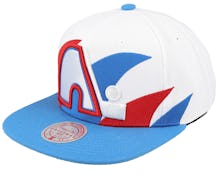 Quebec Nordiques Vintage Sharktooth White/Blue Snapback - Mitchell & Ness