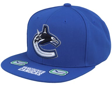 Vancouver Canucks Vintage Hat Trick Blue Snapback - Mitchell & Ness