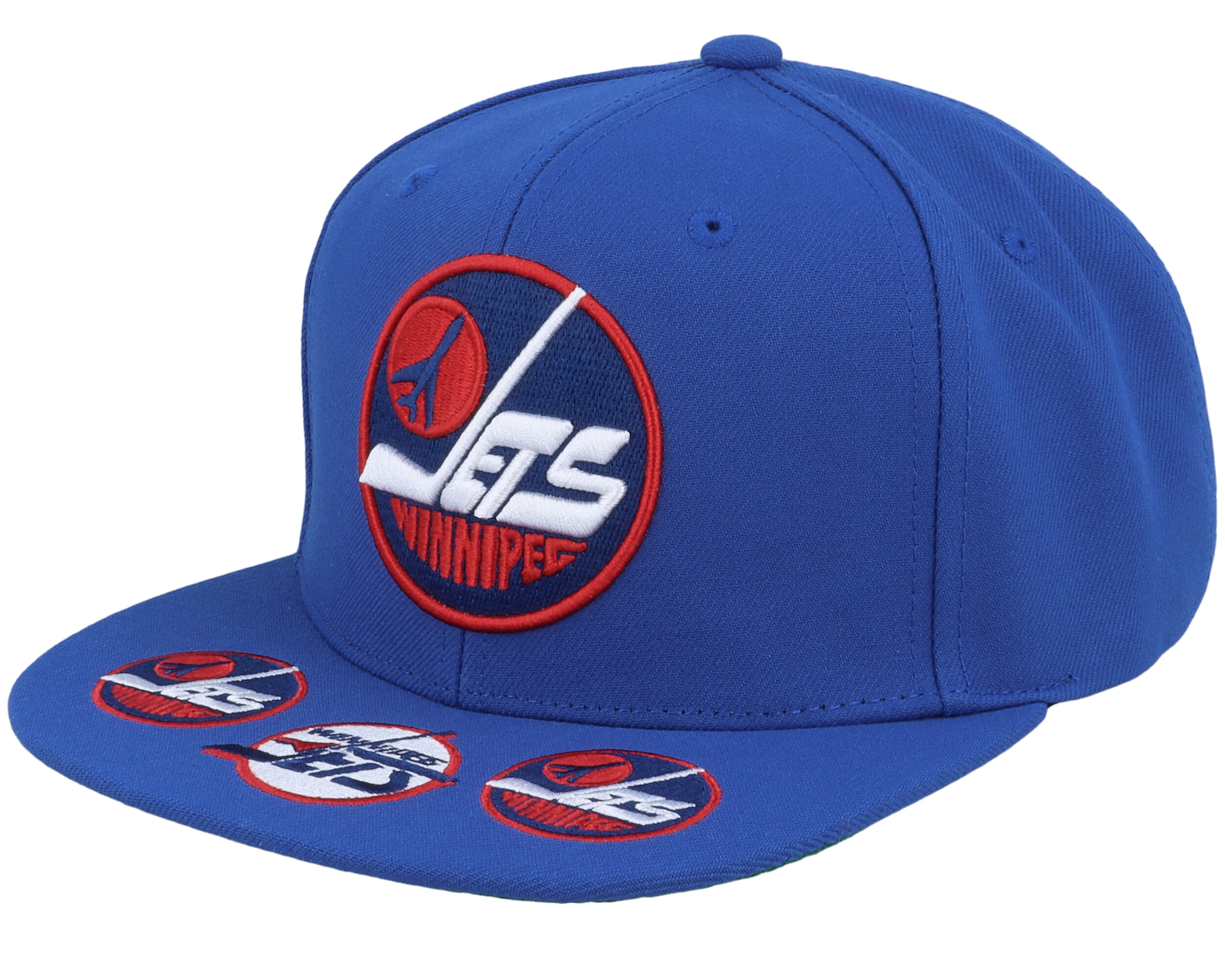 Mitchell & Ness - NHL Blue Snapback Cap - Winnipeg Jets Vintage Hat Trick Blue Snapback @ Hatstore