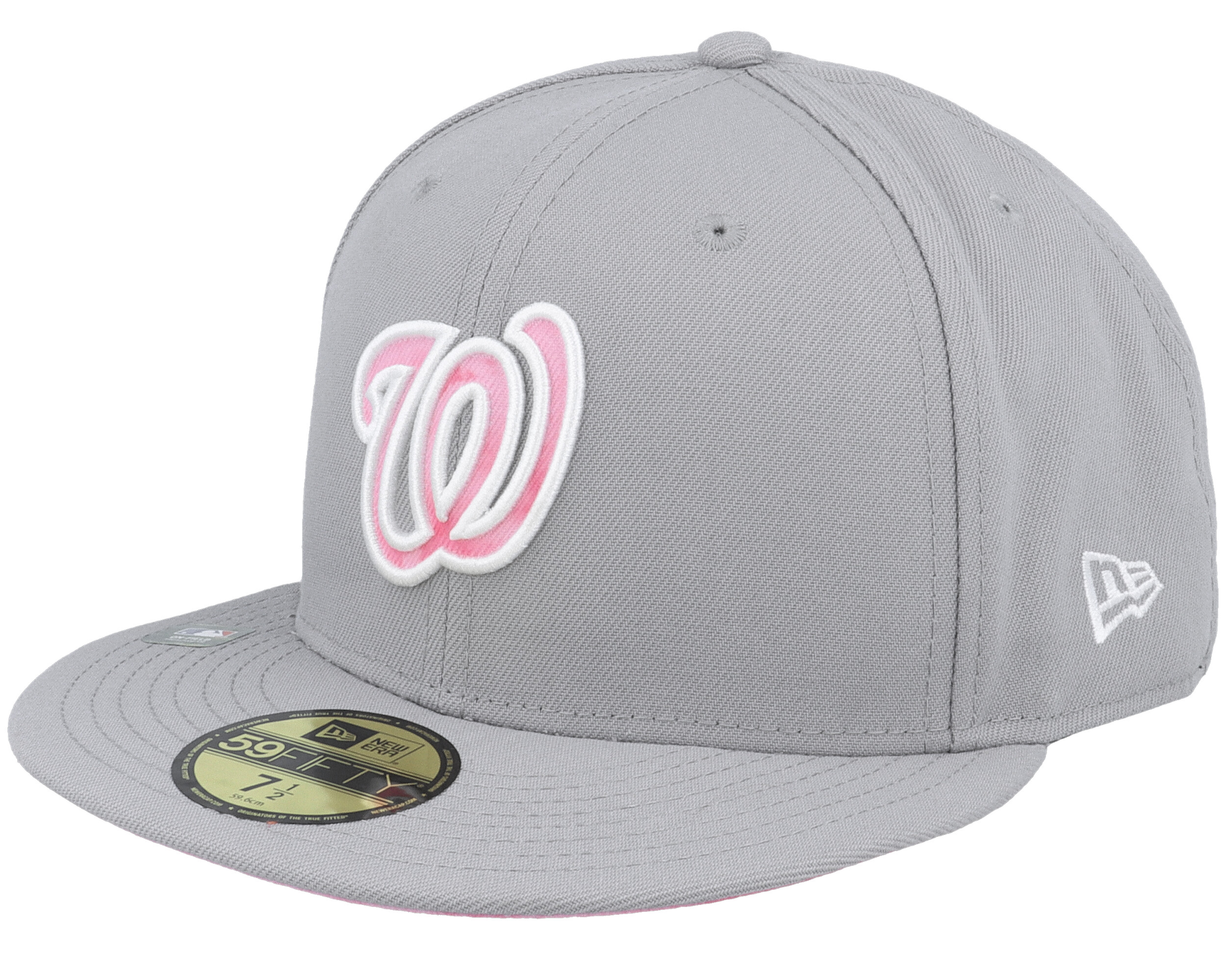 New Era MLB Gris fitted Gorra Washington Nationals MLB22 Mothers Day 59FIFTY Grey Fitted Hatstore