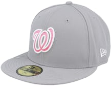 Washington Nationals MLB22 Mothers Day 59FIFTY Grey Fitted - New Era