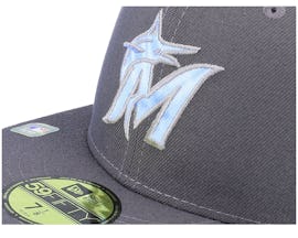 Miami Marlins MLB22 Fathers Day 59FIFTY Charcoal Fitted - New Era