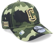 Cleveland Indians Armed Forces Day 9FORTY Camo Adjustable - New Era