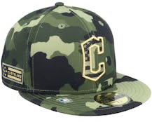 Cleveland Indians Armed Forces Day 59FIFTY Camo Fitted - New Era