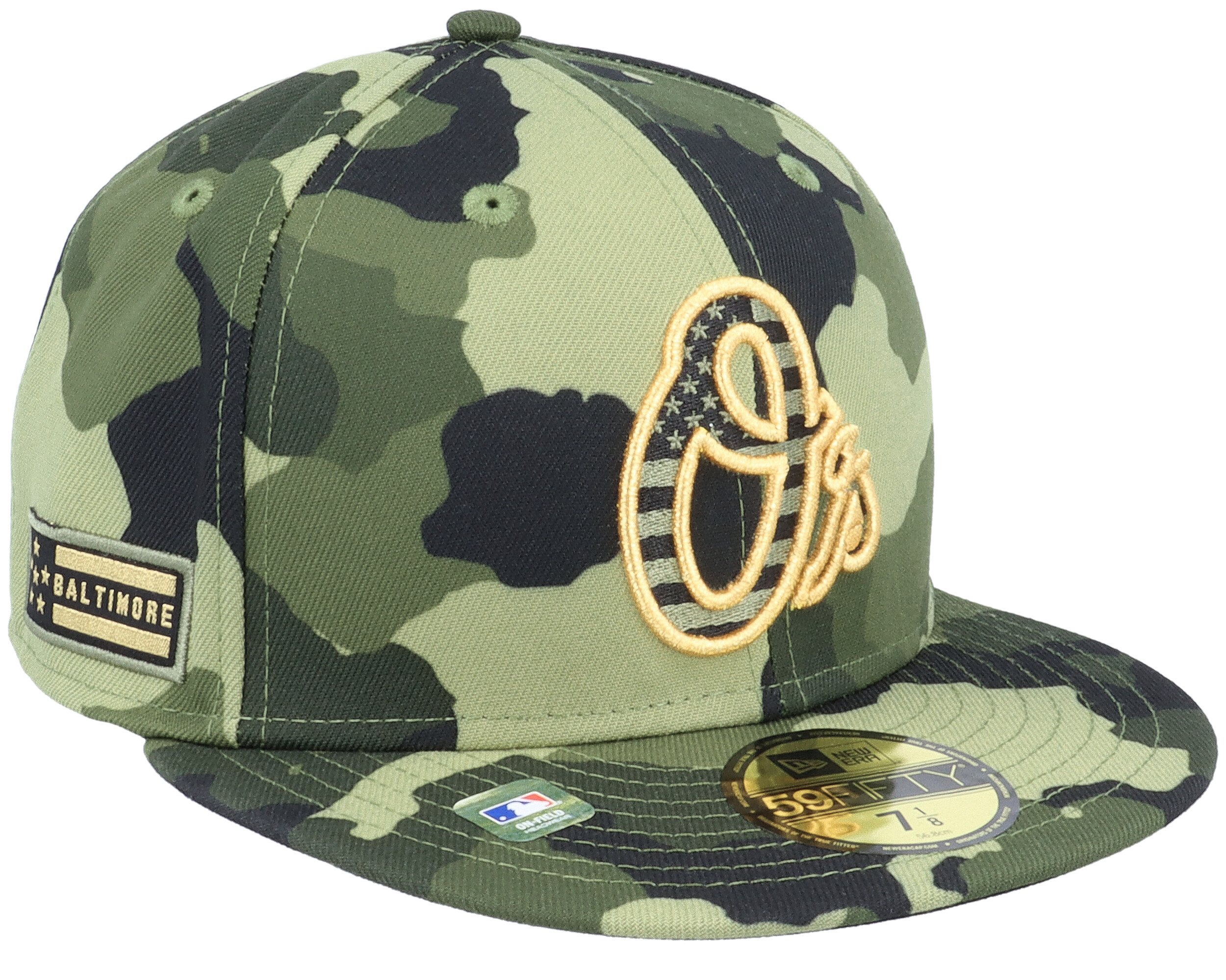 Baltimore Orioles Armed Forces Day 59FIFTY Camo Fitted - New Era Cap ...
