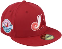Montreal Expos Rhubarb Delight 59FIFTY Flags Burgundy Fitted - New Era