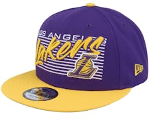 Los Angeles Lakers Team Wordmark 9FIFTY Purple/Yellow Snapback - New Era