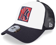 New York Yankees Team Patch White/black Trucker - New Era
