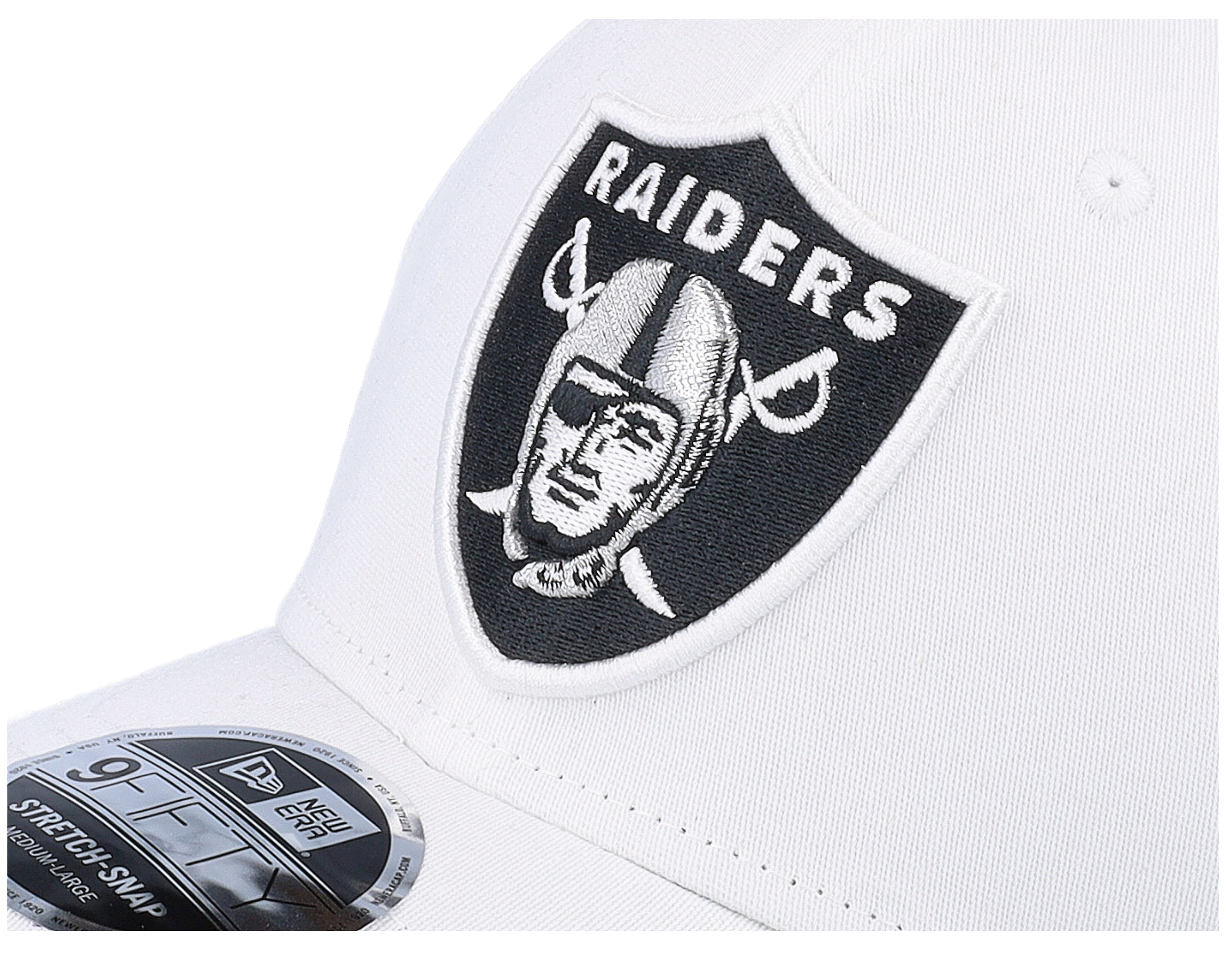 raiders beanie white