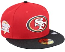 San Francisco 49ers Side Patch 59FIFTY Scarlet/Black Fitted - New Era