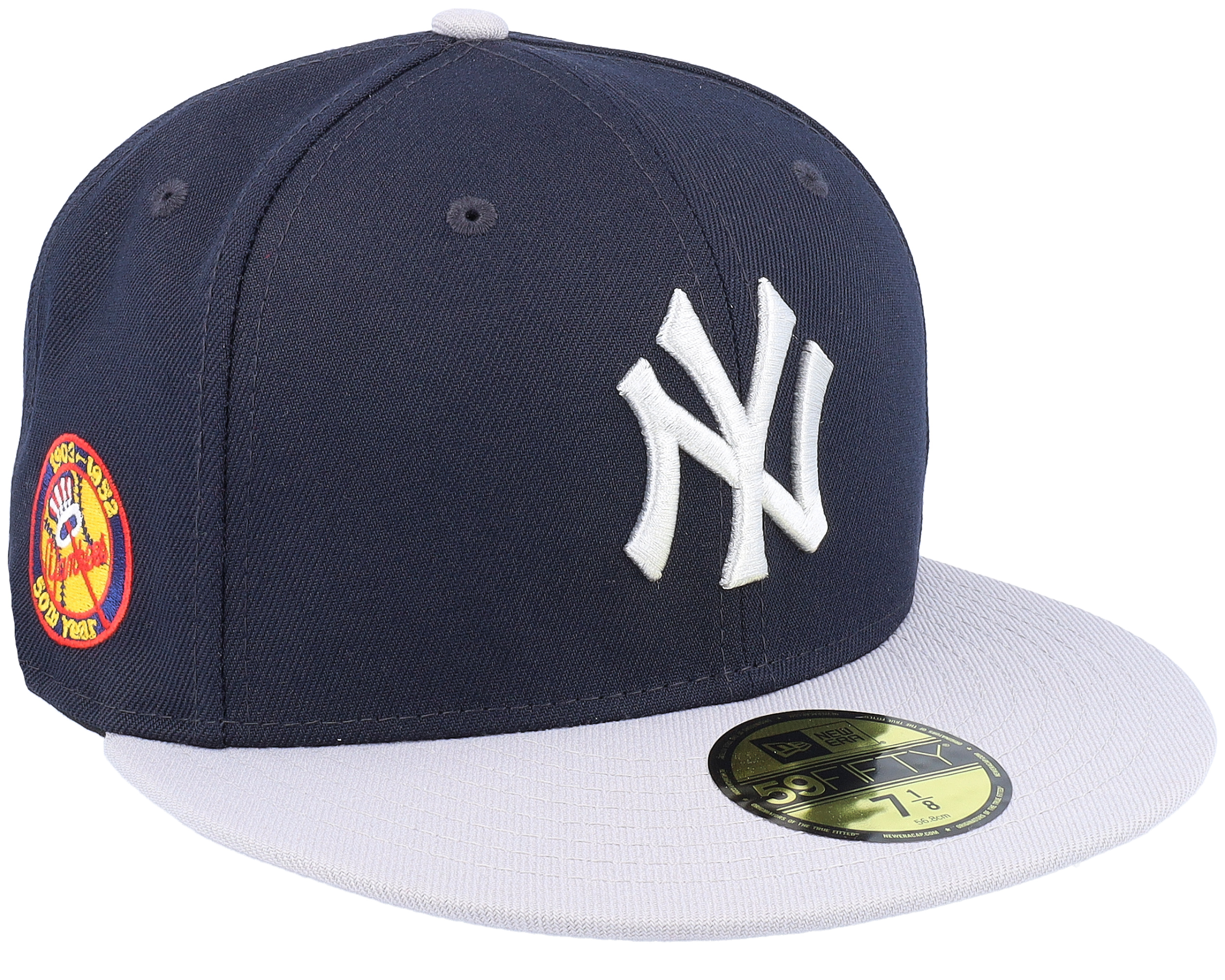 New York Yankees Side Patch 59FIFTY Navy/Grey Fitted