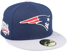 New England Patriots Side Patch 59FIFTY Navy/Grey Fitted - New Era
