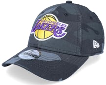Kids Los Angeles Lakers NBA Camo 9FORTY Black Camo Adjustable - New Era