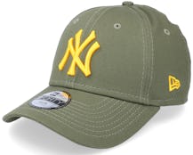 Kids New York Yankees League Ess 9FORTY Olive/Yellow Adjustable - New Era