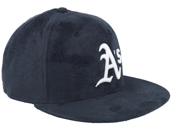 Oakland Athletics 59FIFTY Titan Black/white Suede Fitted