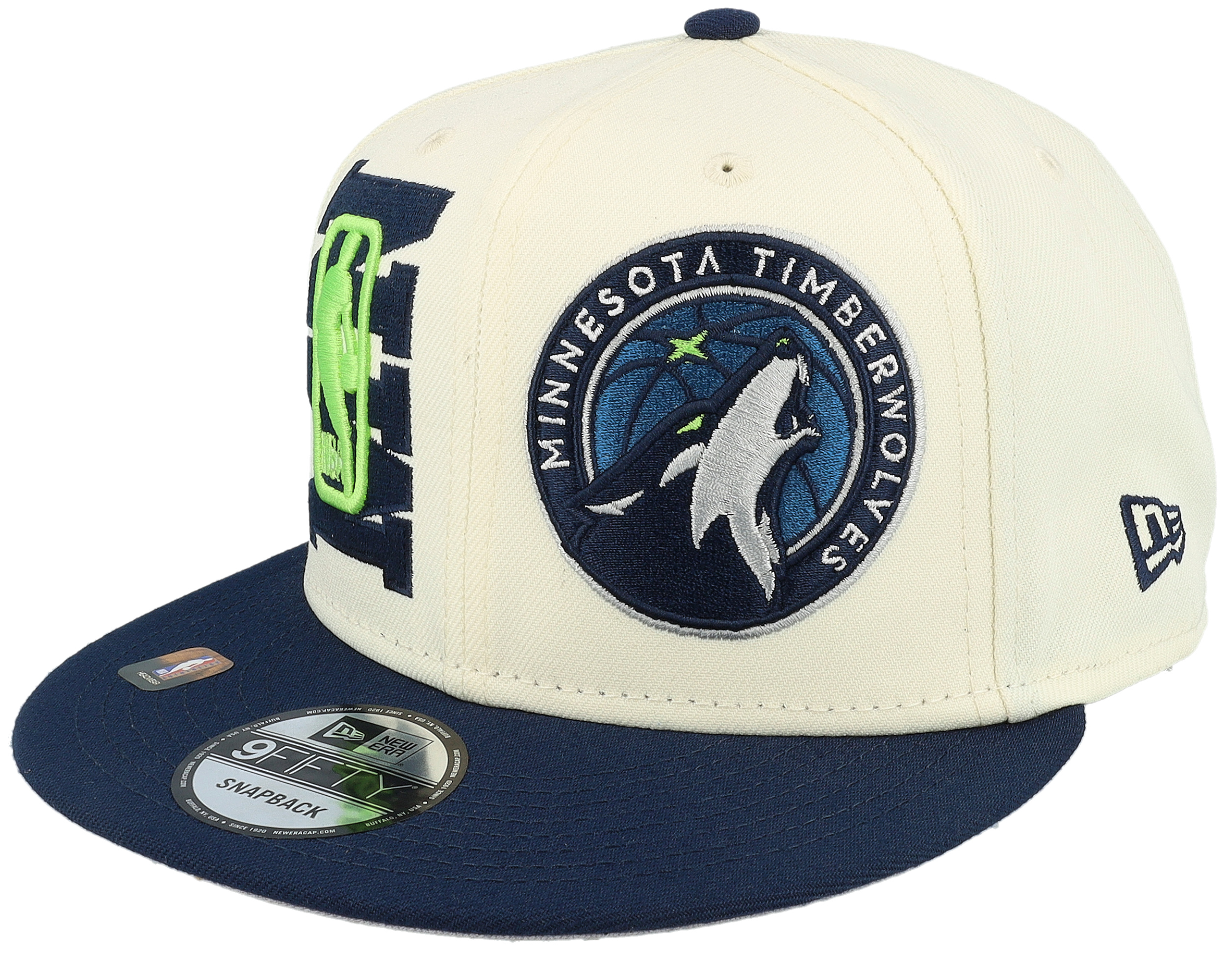 Minnesota Timberwolves NBA Draft 9FIFTY White/Navy Snapback New Era