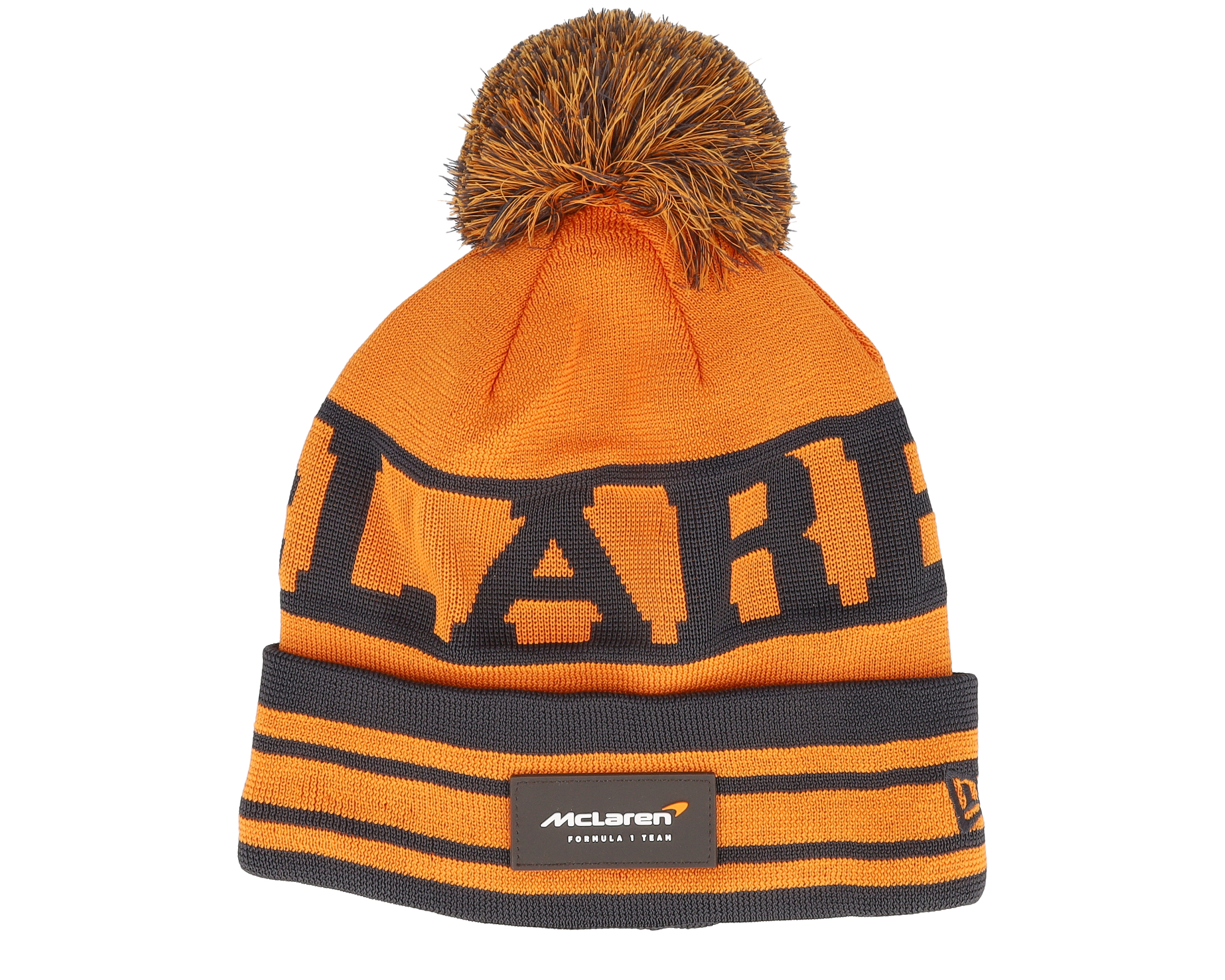 McLaren F1 Ricciardo Papaya Orange Pom New Era beanie
