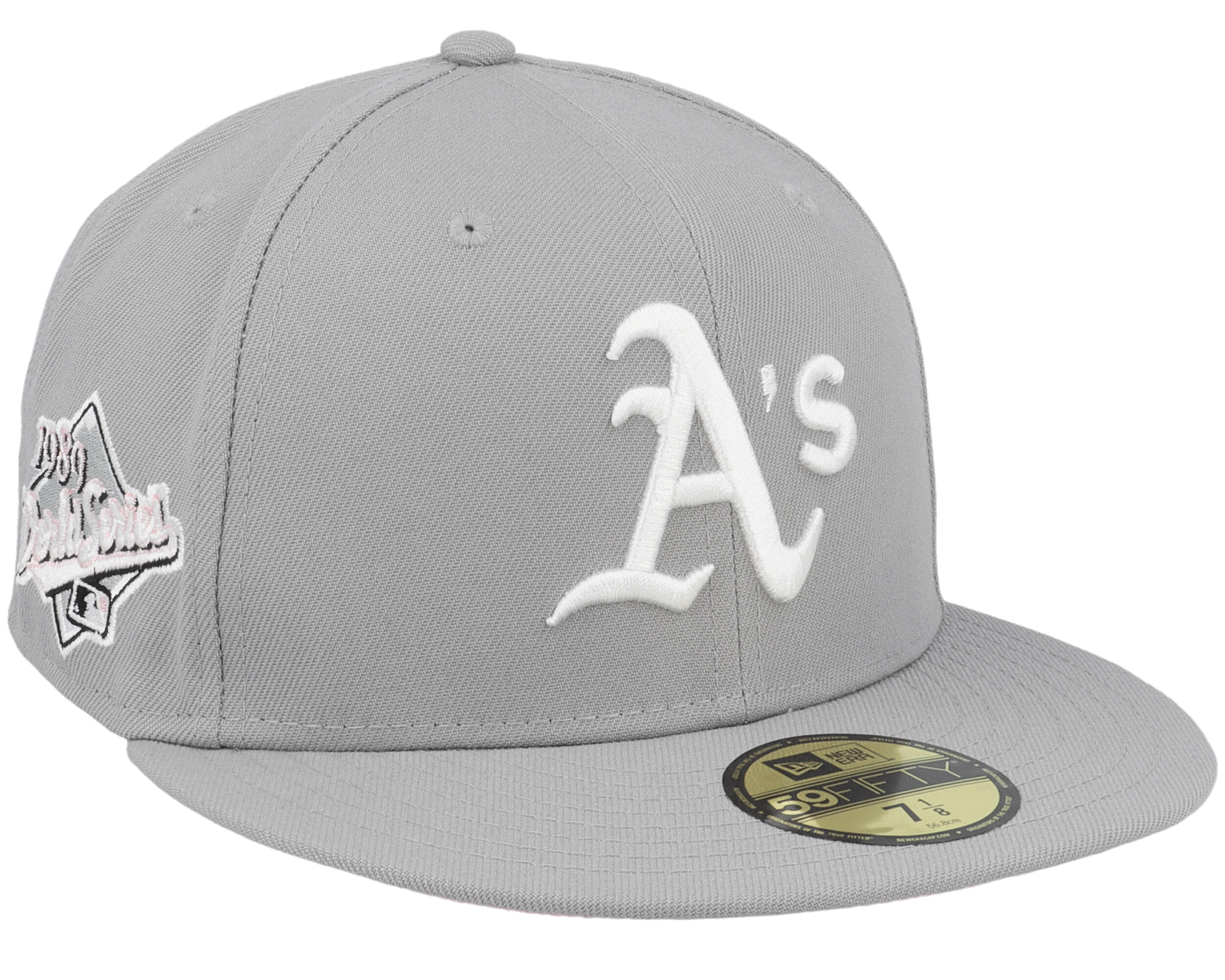 Oakland Athletics New Era Pink Undervisor 59FIFTY Fitted Hat - Khaki/Olive