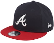 Atlanta Braves MLB 9FIFTY Navy/Red Snapback