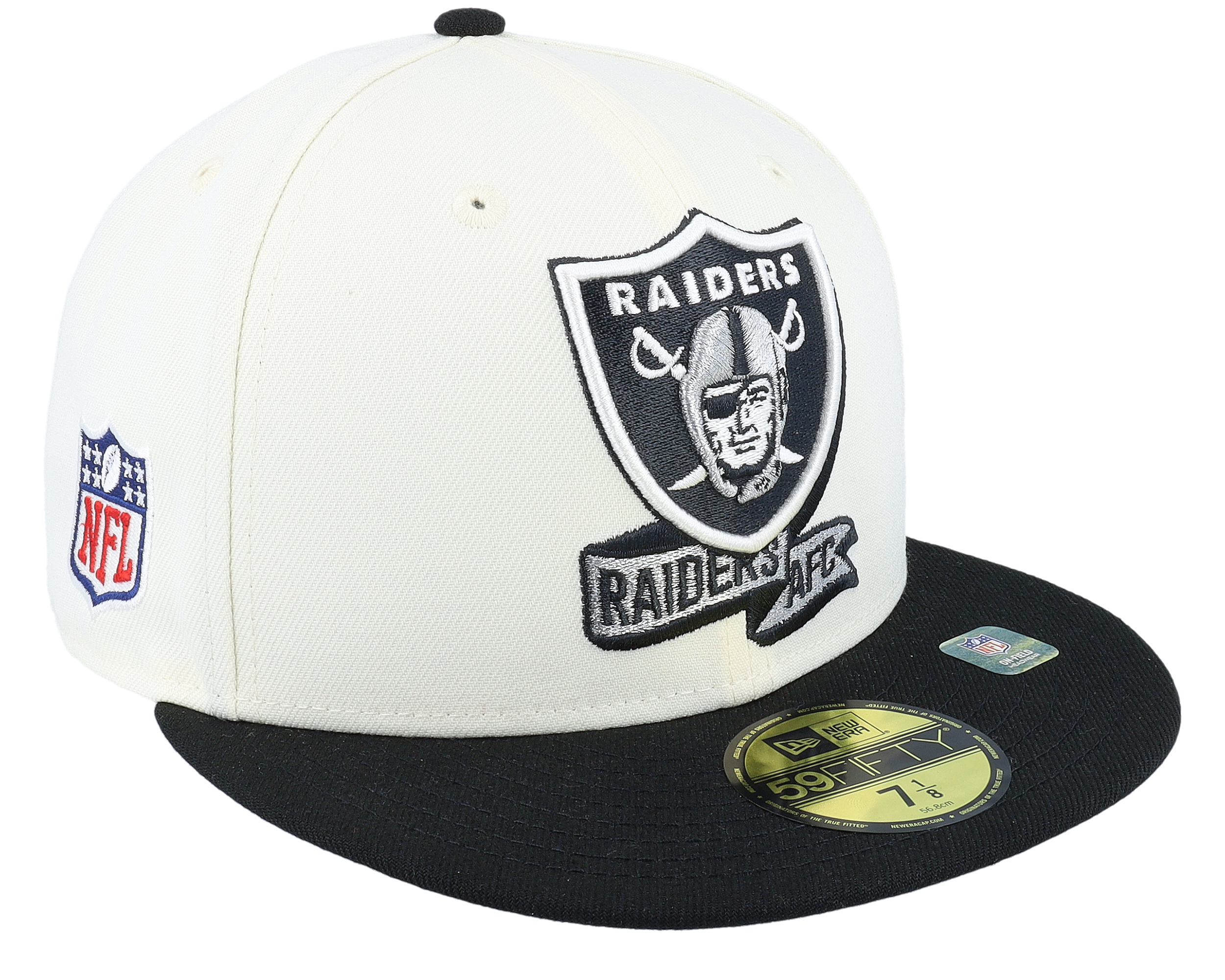 Las Vegas Raiders NFL22 Sideline 59FIFTY White/Black FItted - New