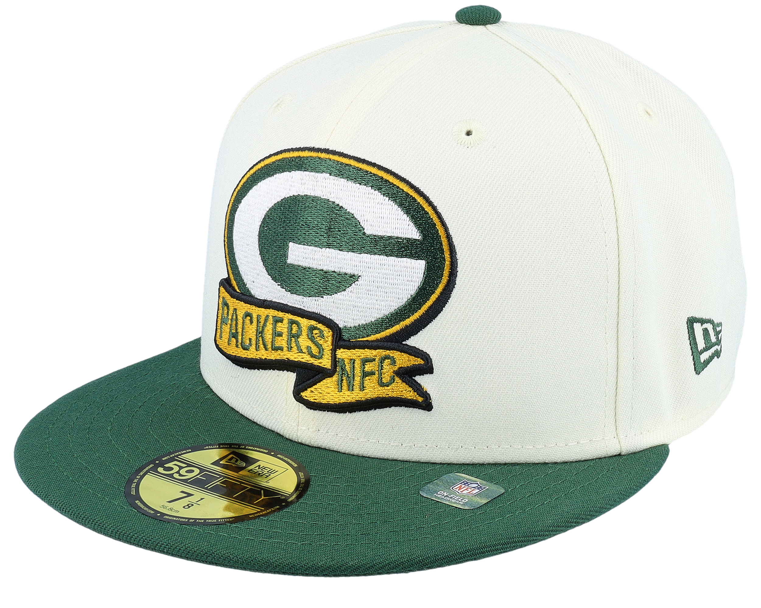 Green Bay Packers NFL22 Sideline 59FIFTY White Green Fitted New Era