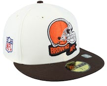 Cleveland Browns NFL22 Sideline 59FIFTY White/Brown Fitted - New Era