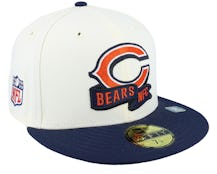 Chicago Bears NFL22 Sideline 59FIFTY White/Navy Fitted - New Era