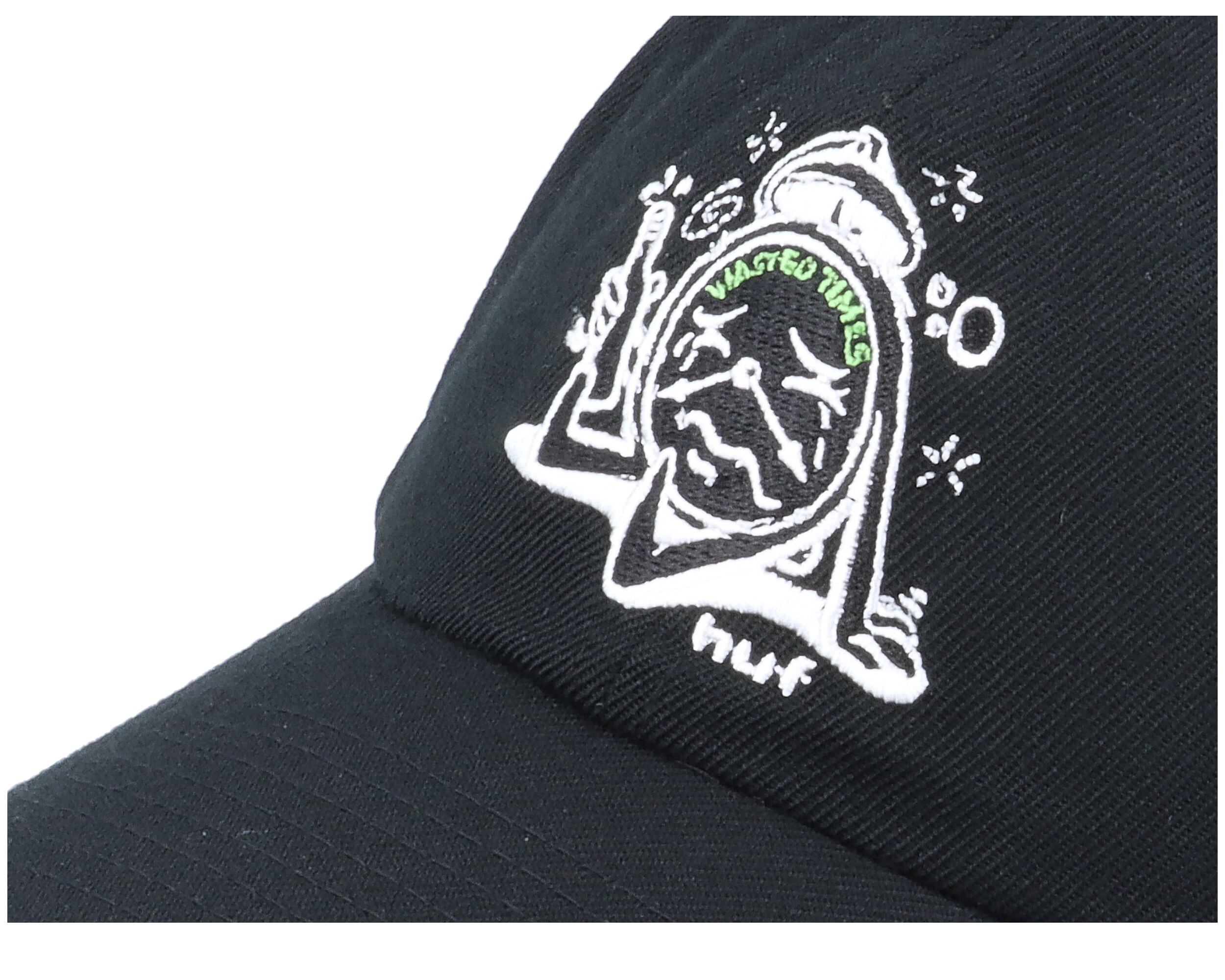 送料関税込♪HUF/WASTED TIME 6-PANEL HAT CAP Wasted Time 6 Panel Cv Hat Black Dad Cap - HUF