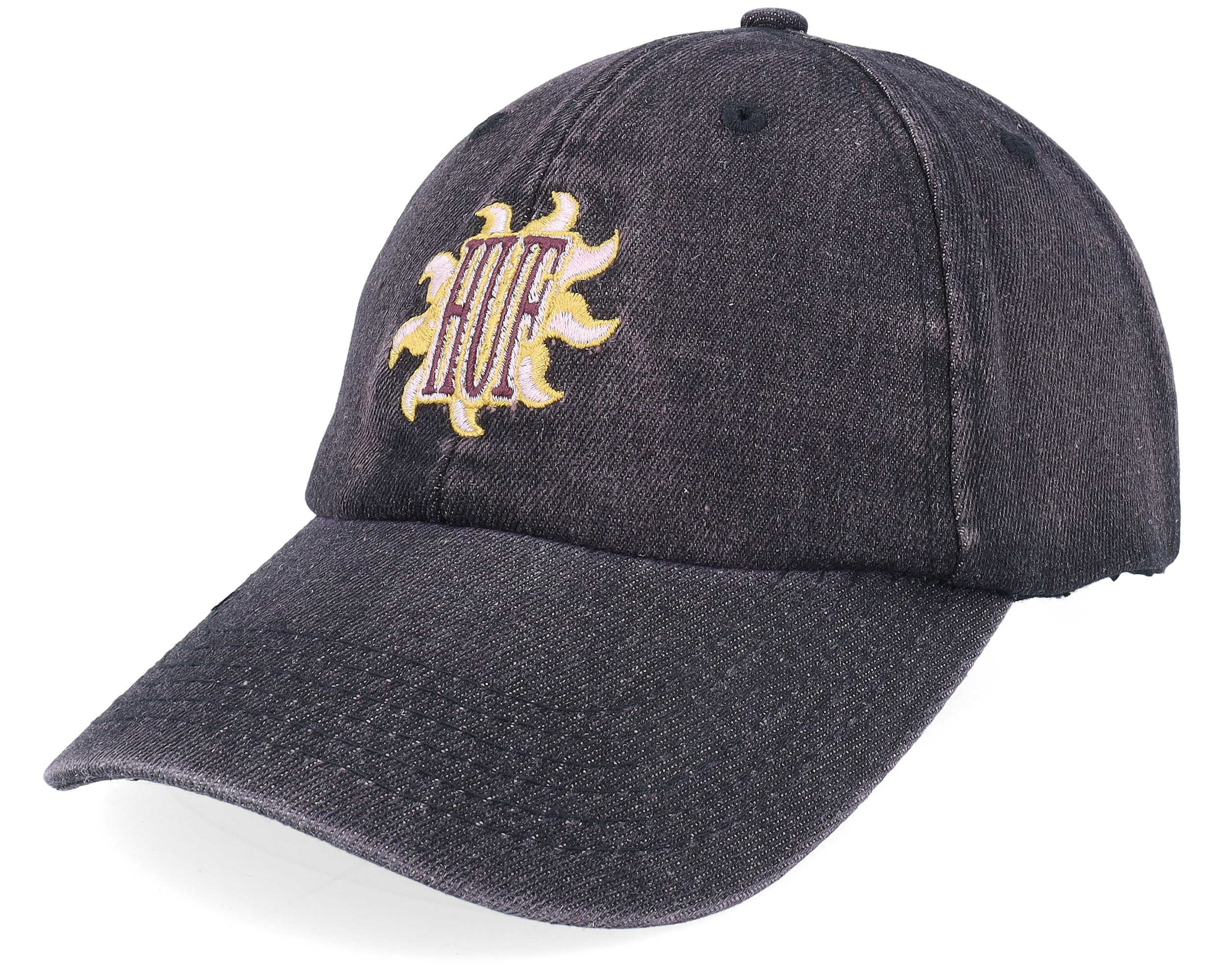 Apollo Denim 6 Panel Cv Hat Black Dad Cap | Hatstore.sg
