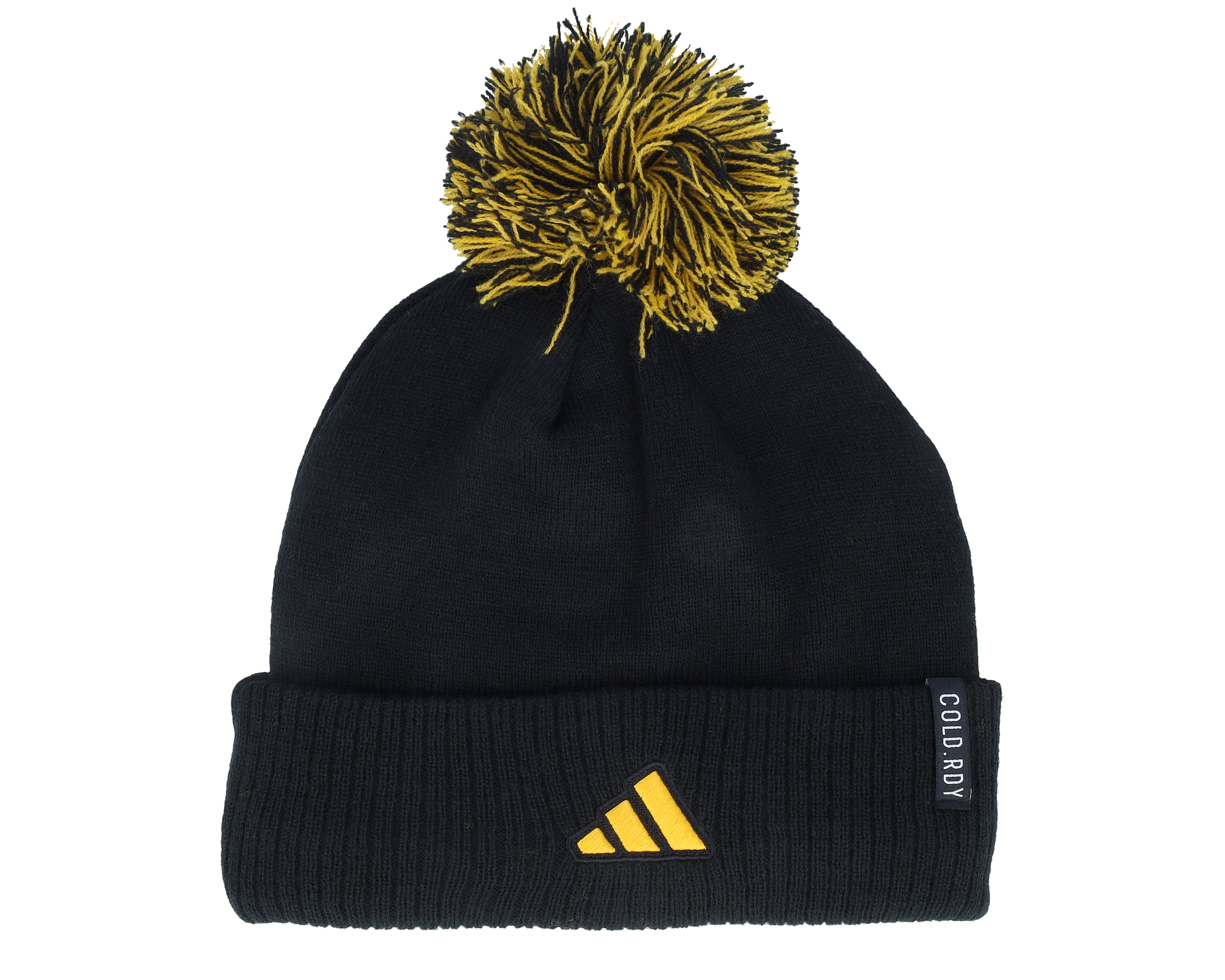 Black and sales gold adidas beanie