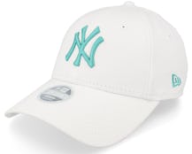 New York Yankees Womens League Essential 9FORTY White/Mint Adjustable - New Era