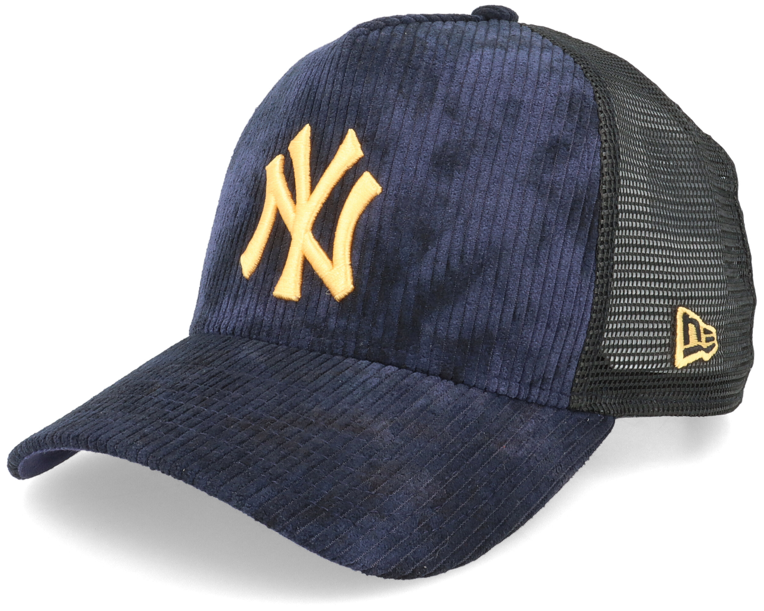 New Era Tie Dye Cord Trucker New York Yankees Cap (navy/yellow)