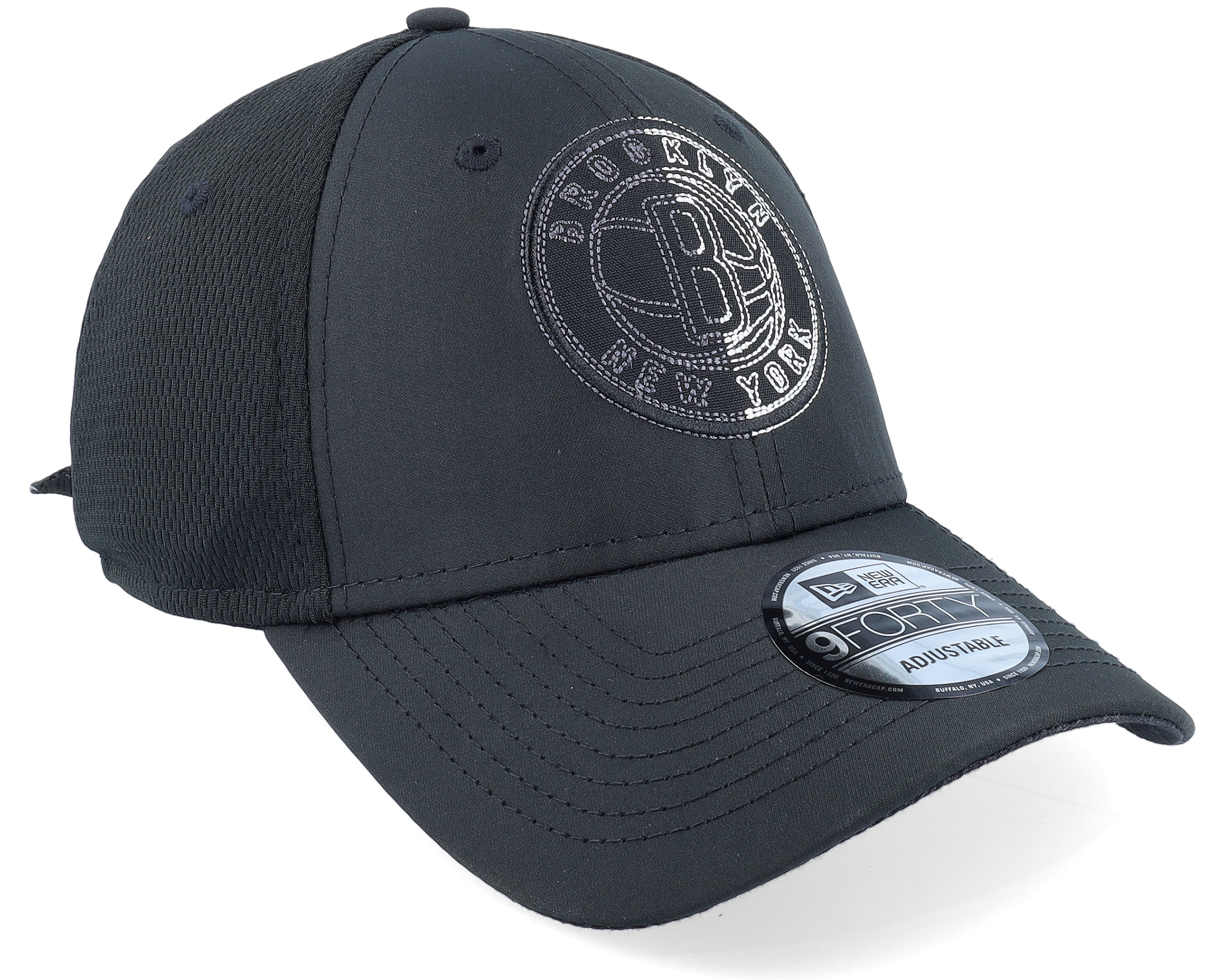 Brooklyn Nets Tech Mesh 9FORTY Black Adjustable