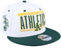 Oakland Athletics Retro Title 9FIFTY White/Green Snapback - New Era