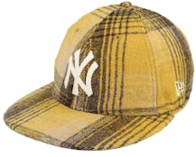 New York Yankees Plaid 9FIFTY Camel Strapback - New Era