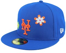 New York Mets MLB Floral 59FIFTY Blue Fitted - New Era