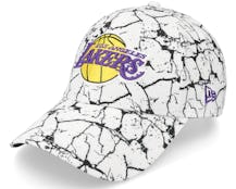 Los Angeles Lakers Marble 9FORTY Loslak White Adjustable - New Era