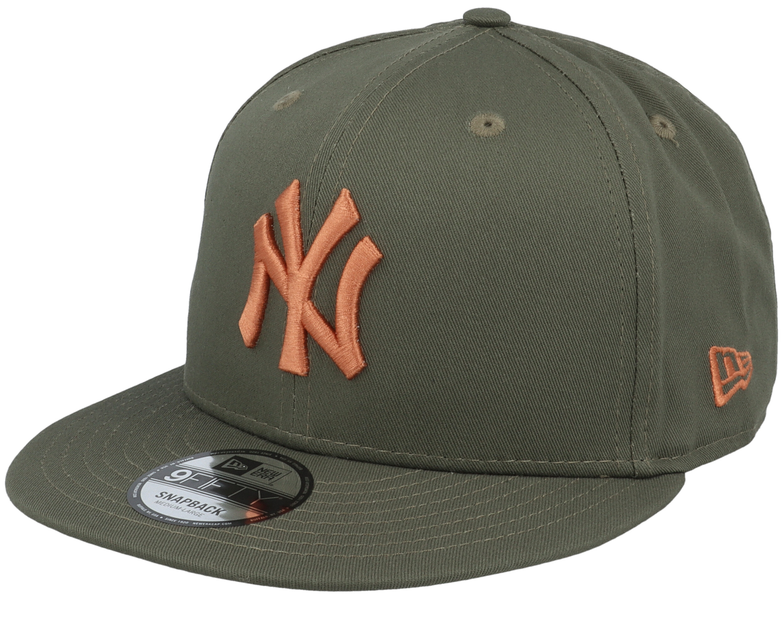 New York Yankees League Essential 9FIFTY Olive/Camel Snapback - New Era ...