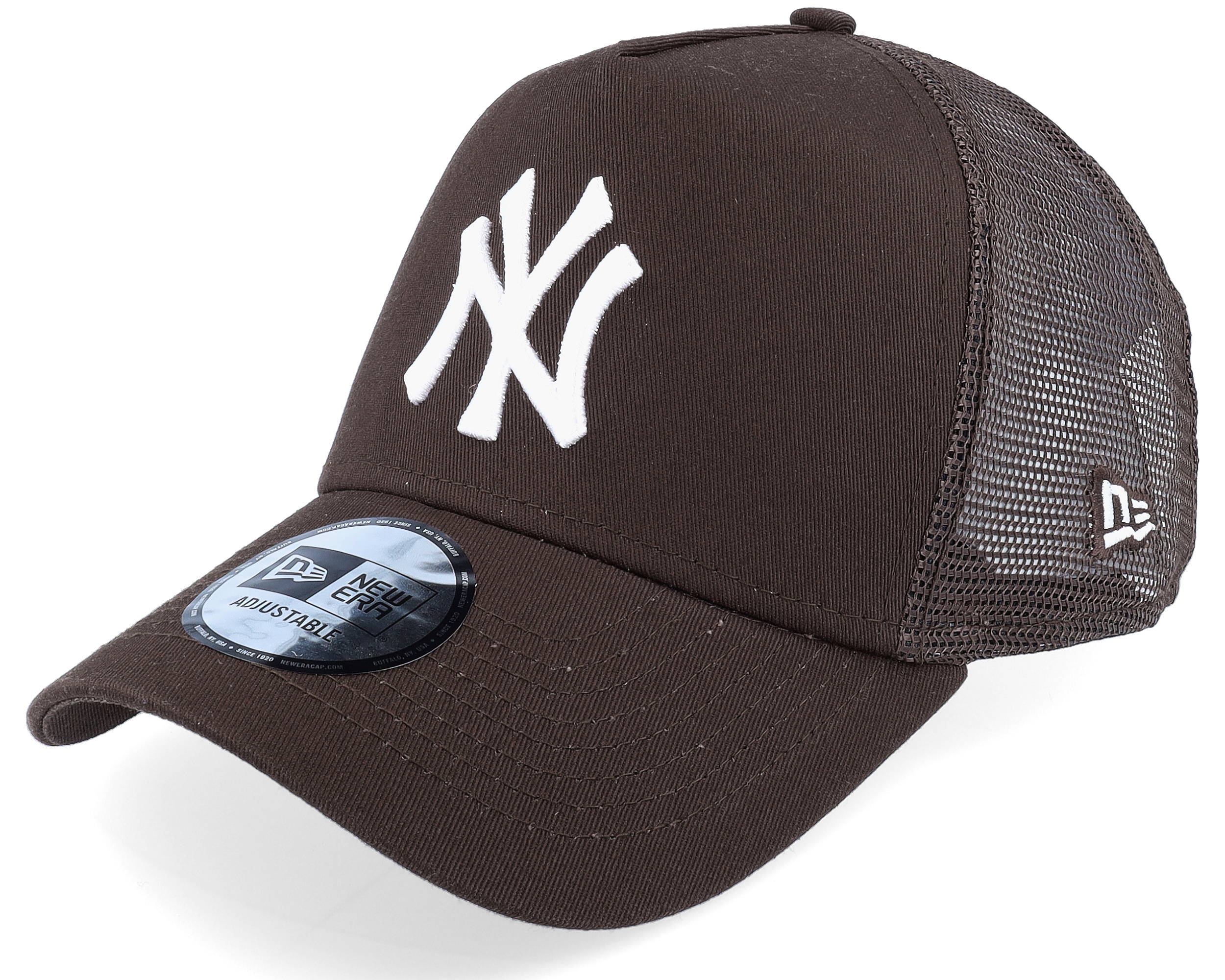 New York Yankees League Essential Brown White Trucker New Era