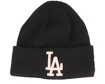Kids Los Angeles Dodgers Infant League Essential Beanie Black/Pink Cuff - New Era