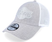 Los Angeles Lakers Home Field 9FORTY Heather Grey Trucker - New Era