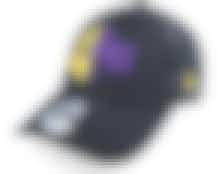 Los Angeles Lakers Half Monogram 9FORTY Black Adjustable - New Era