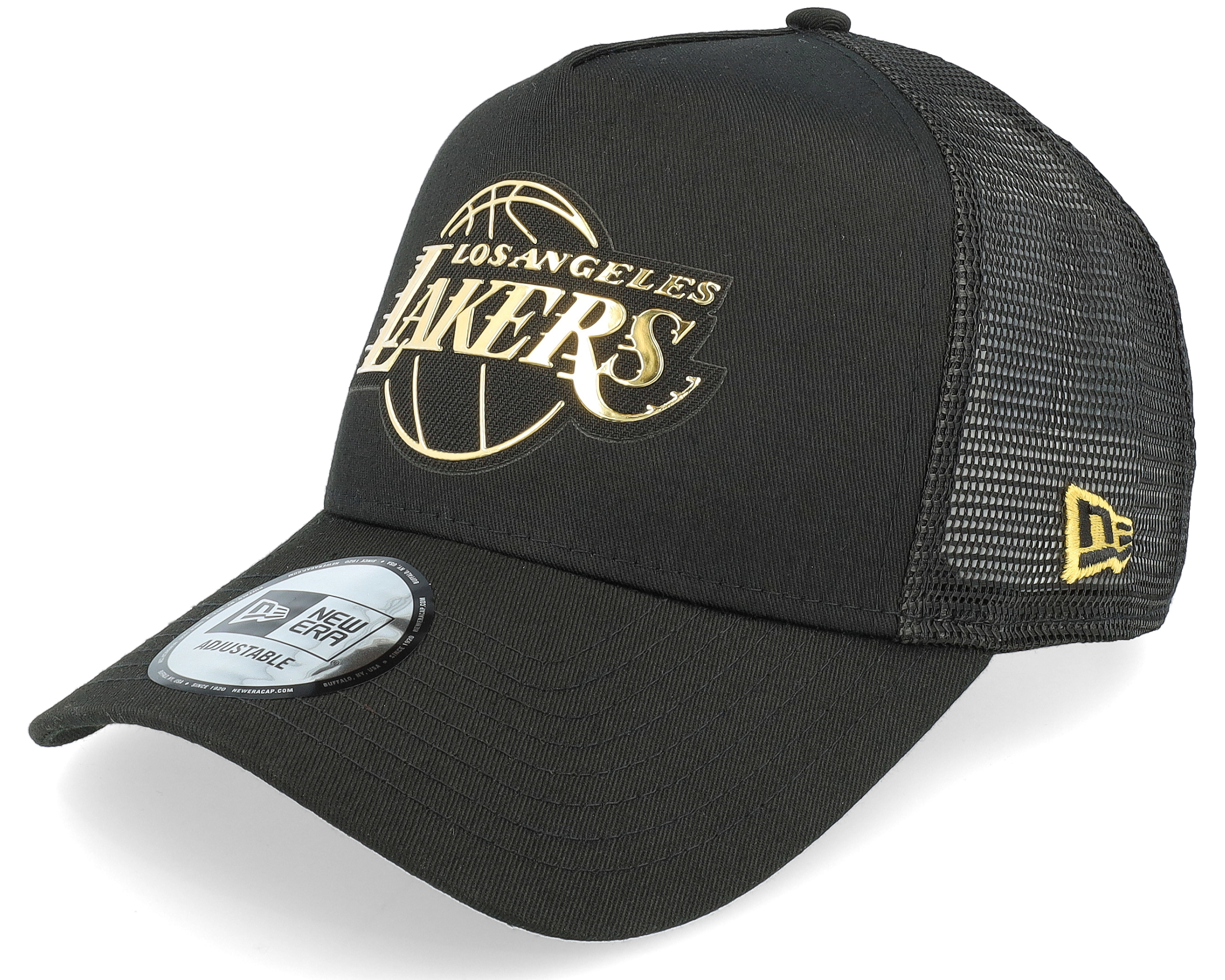 Los Angeles Lakers Foil Logo Black Trucker - New Era