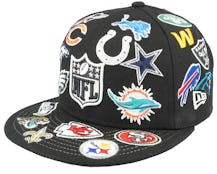 All Over Patch 59FIFTY NFL Black Fitted - New Era