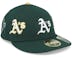 Oakland Athletics All Over Logo 59FIFTY Low Profile Oaka Dark Green Fitted - New Era