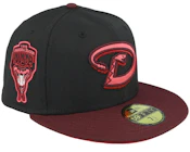 Arizona Diamondbacks Magma Opus 59FIFTY Aridiaco 98 Black/Maroon/Lava Fitted