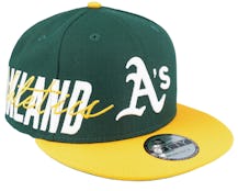 Oakland Athletics 9FIFTY Sidefont Green/Yellow Snapback - New Era