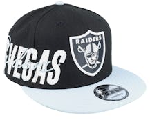 Las Vegas Raiders 9FIFTY Sidefont Black/Grey Snapback - New Era